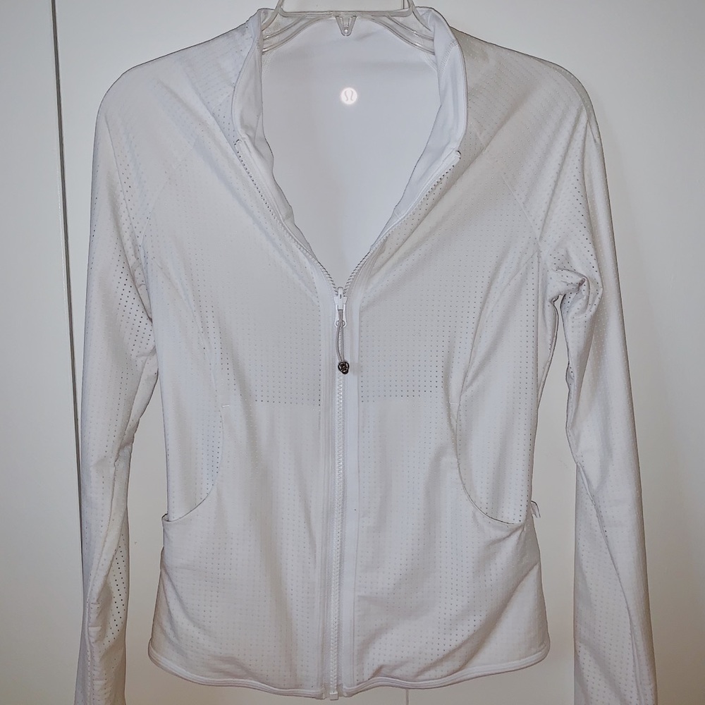 Reversible Lululemon White Zip-Up!